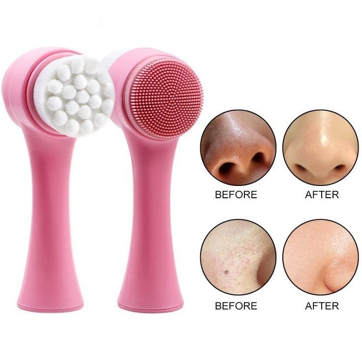 Facial rotating skin brush