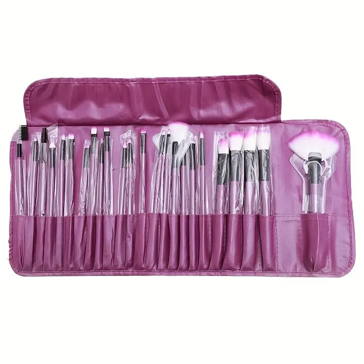 Leather skin preffessional high quality make up brushes