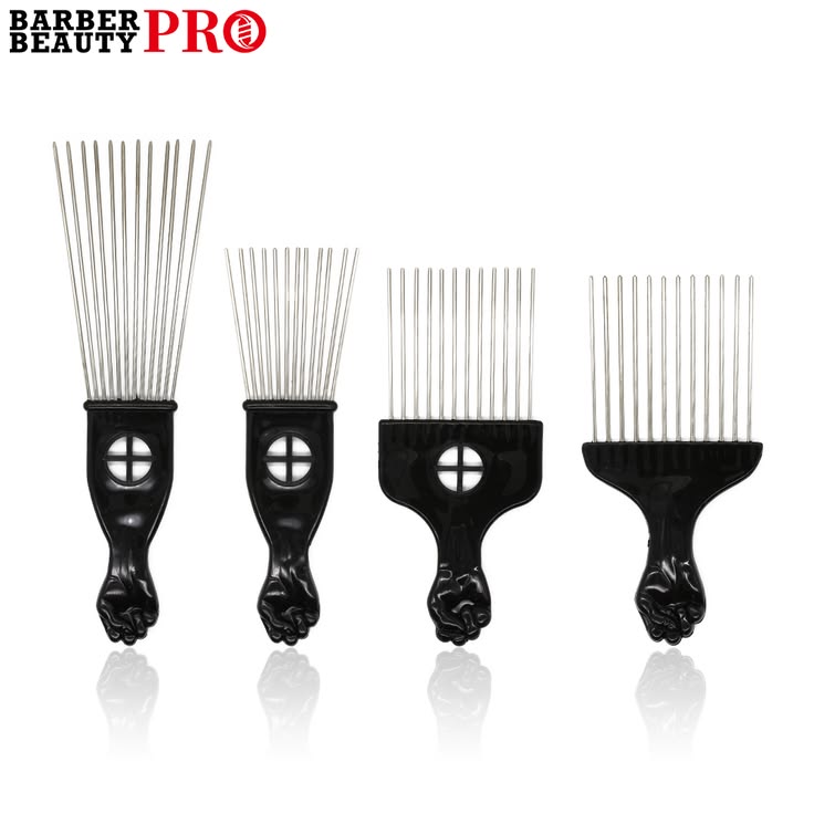 Metallic afro combs