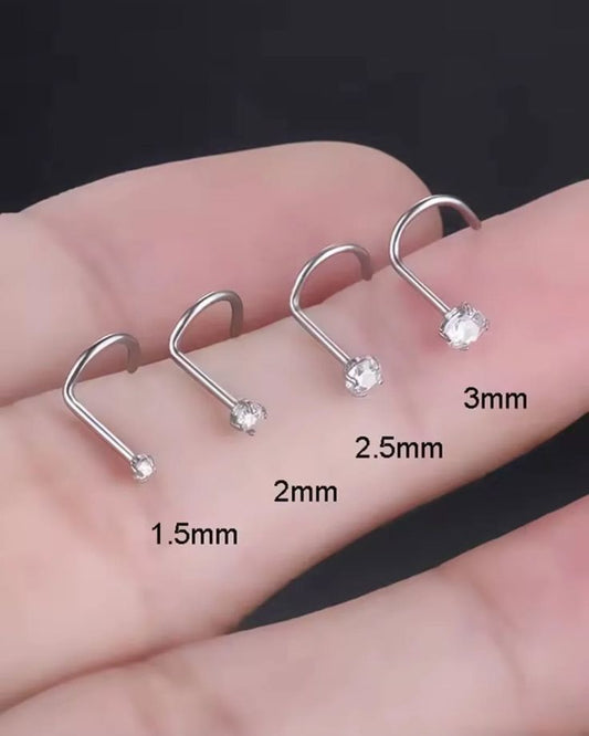 C curved nose ring and pins