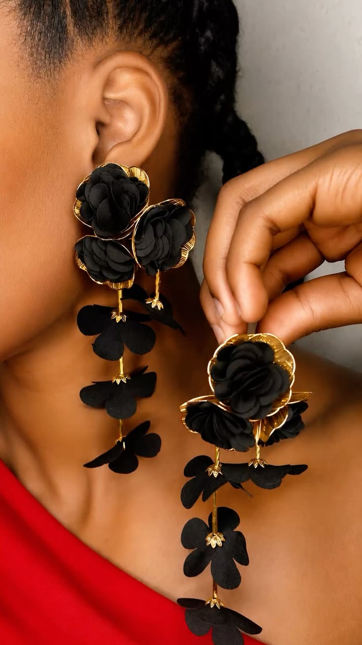 Flower statement earings 2.0