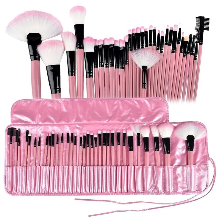 Leather skin preffessional high quality make up brushes