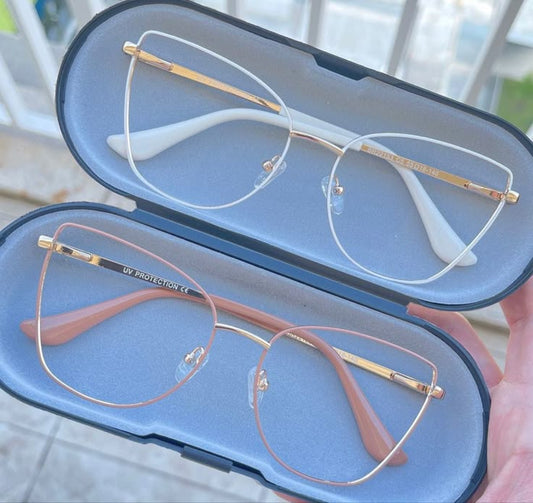 Ladies cat eye glass shades crystal clear